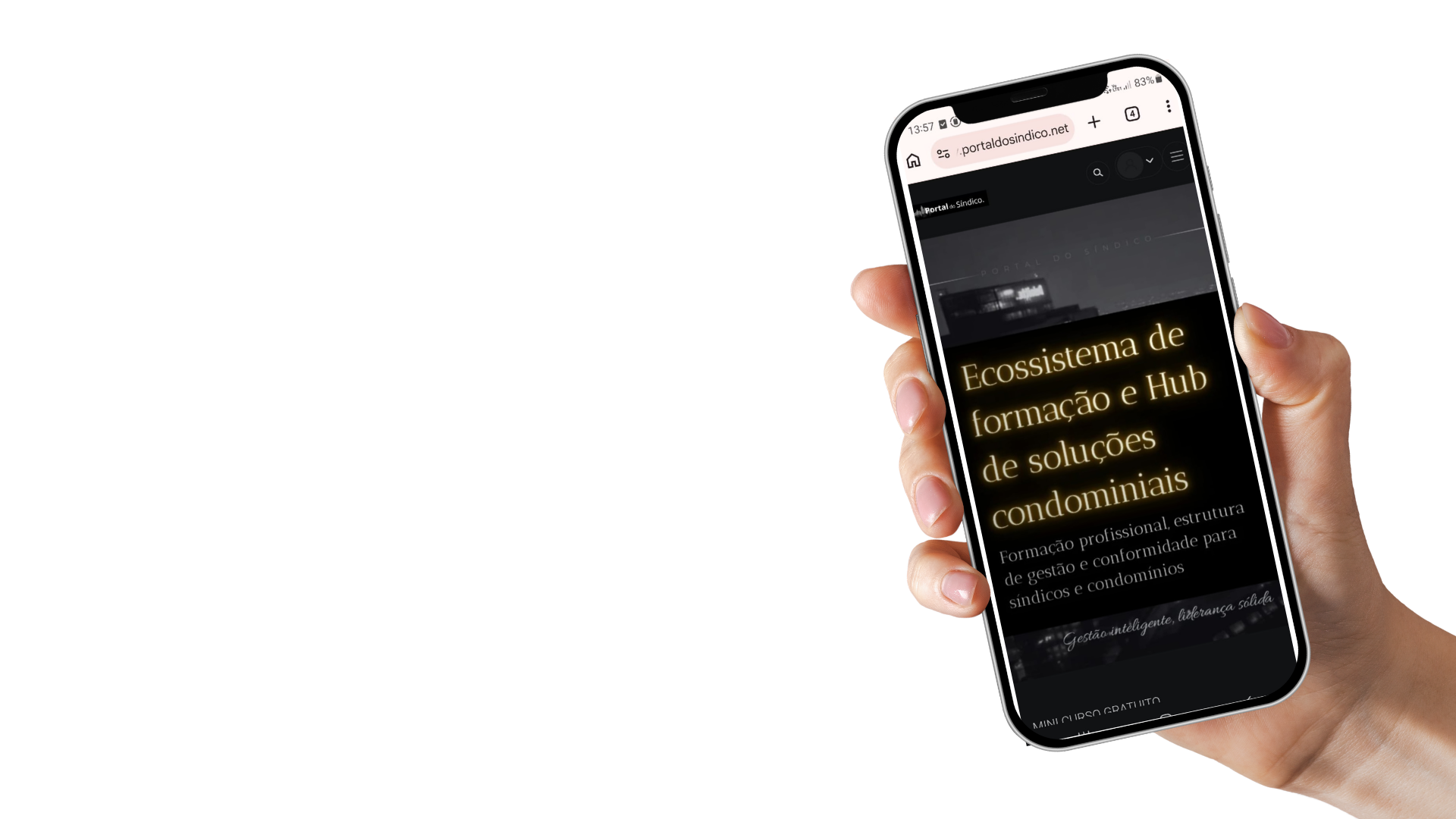 Plataforma Portal do Síndico no celular